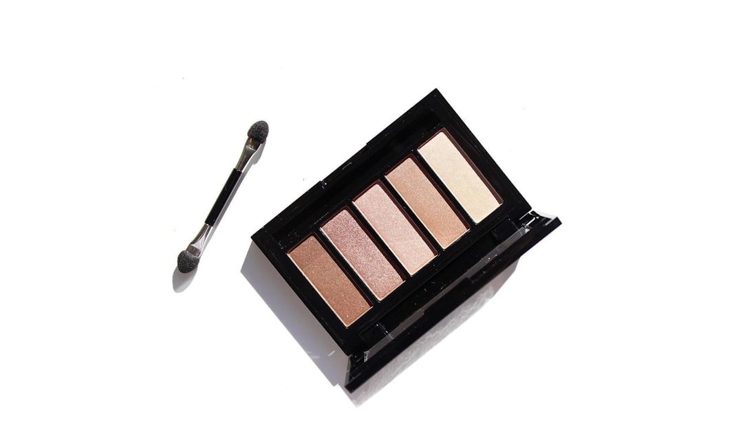 brown and black make up palette